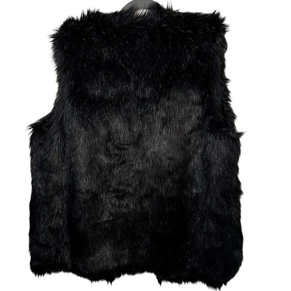 Black Faux Fur Vest - Size XL - New - Picture 2 of 2